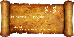 Huszerl Zinajda névjegykártya